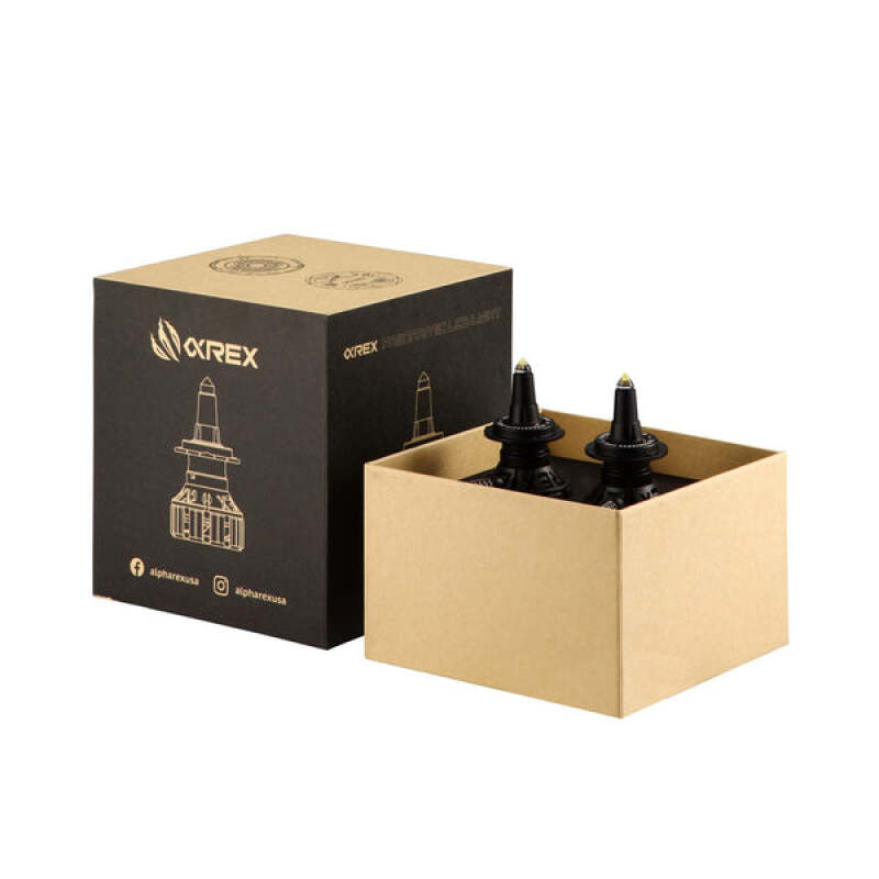 AlphaRex 110011 Black Ammo Panoramic LED Light Bulbs - H11