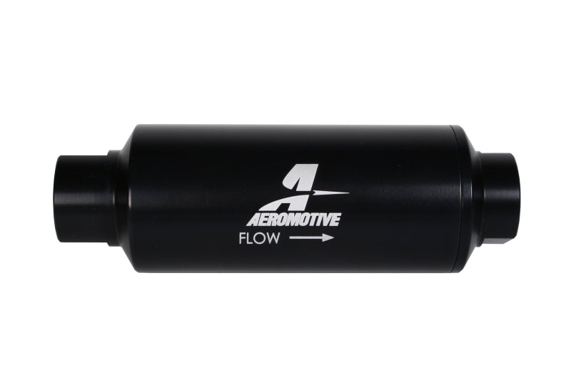 Aeromotive  12343 In-Line Marine Filter - AN-12 - 40 Micron SS Element - Black H