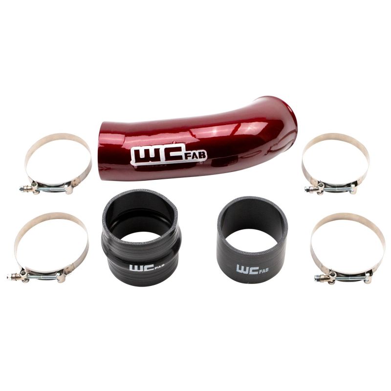 Wehrli WCF100720-RED 2024 fits Chevrolet 20-20 6.6L L5P Duramax 4in Intake Pipe (Use w/OEM Air Box) - WCFab Red