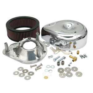 S&S 17-0399 Cycle 84-92 BT/86-90 Sportster Models Teardrop Chrome Air Cleaner Co