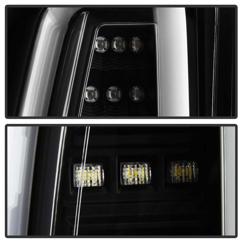 Spyder 5084583 fits Chevy 15-17 Tahoe / Suburban Light Bar LED Tail Lights - Bl