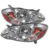 5073747 Xtune fits Toyota 03-06 Corolla Crystal Headlights Chrome HD-JH-TC03-A