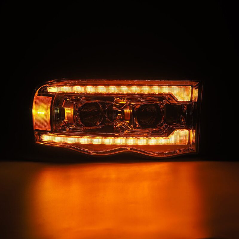 AlphaRex 880568 02-05 fits Dodge Ram 1500 LUXX LED Proj Headlights Plank Styl
