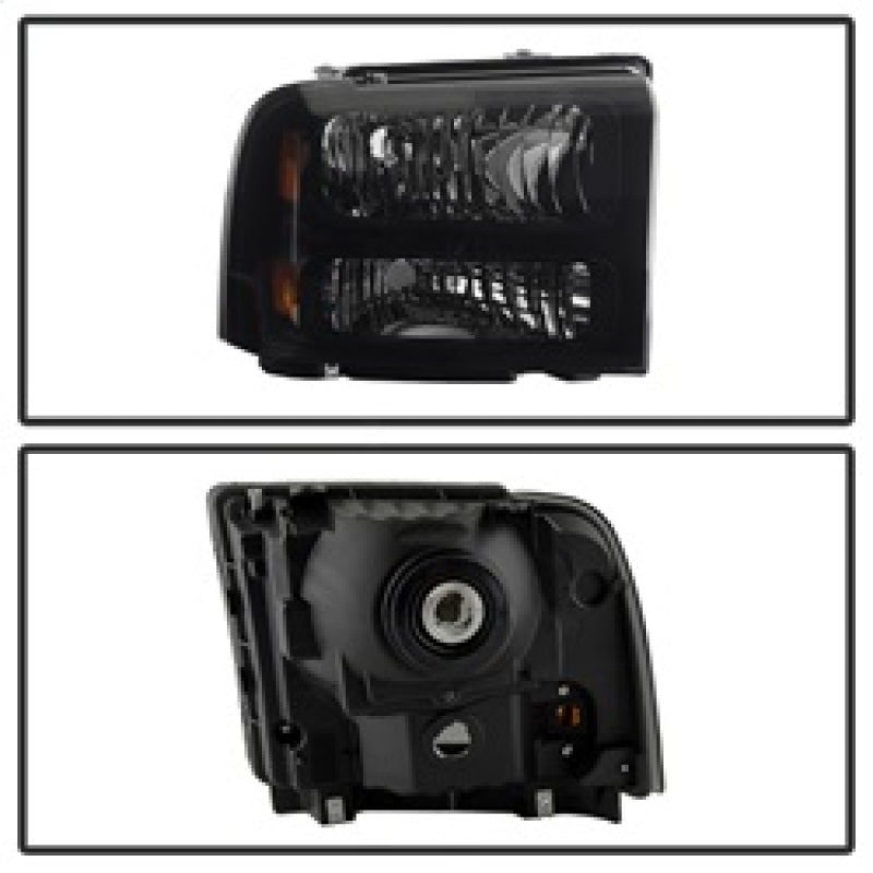 9030444 Xtune fits Ford 05-07 F250/350/450 Super Duty Crystal Headlights Black