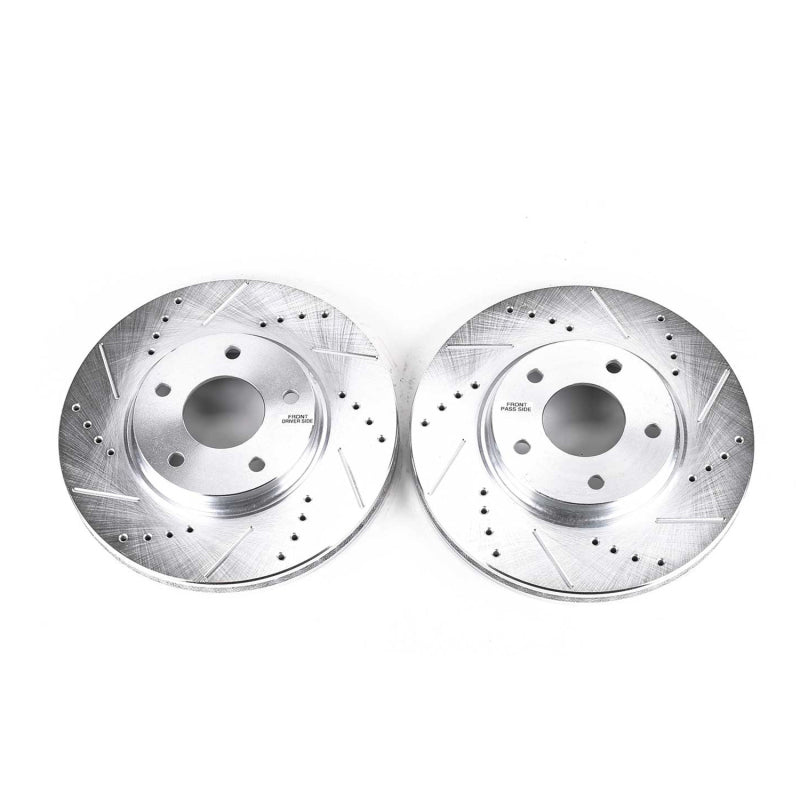 PowerStop fits Infiniti 03-04 M45 Front Evolution Drilled & Slotted Rotors -