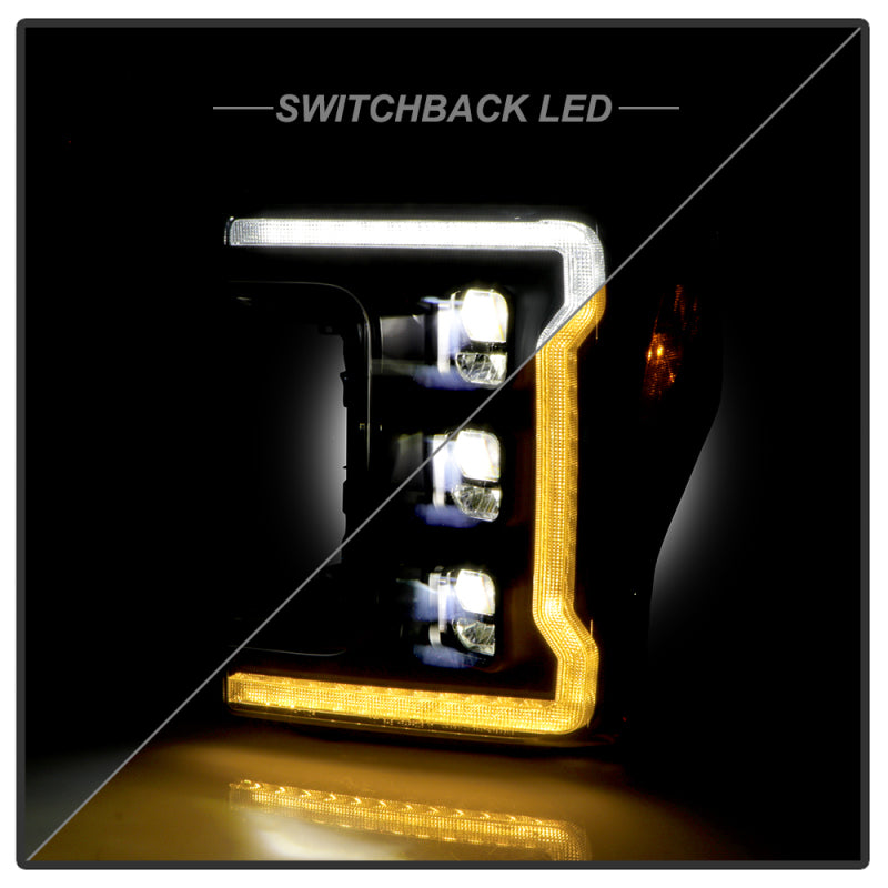 Spyder 5087430 fits Ford 17-18 F-250/F-350/F450 Full LED Headlights Chrome PRO-