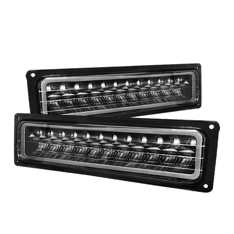 Xtune 5022165 fits Chevy 88-98 C10 LED Bumper Lights Black CPL-CCK94-LED-BK