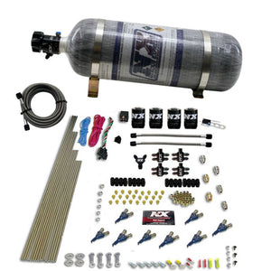Nitrous Express 80001-12 8 Cyl Piranha Direct Port 4 Solenoids Nitrous Kit (200-