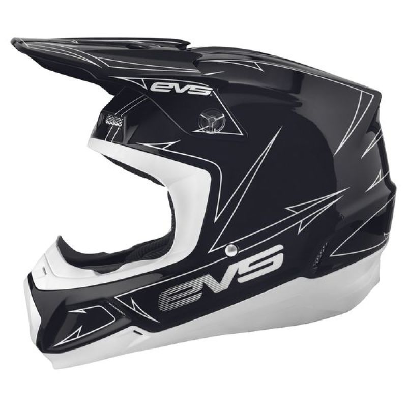 EVS H16T5P-MBKW-XS T5 Pinner Helmet Matte Black/White - XS