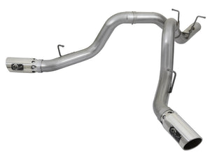 AFE 49-44086-P Bore-HD 4in 409-SS DPF-Back Exhaust w/Dual Polished Tips 2017 fi