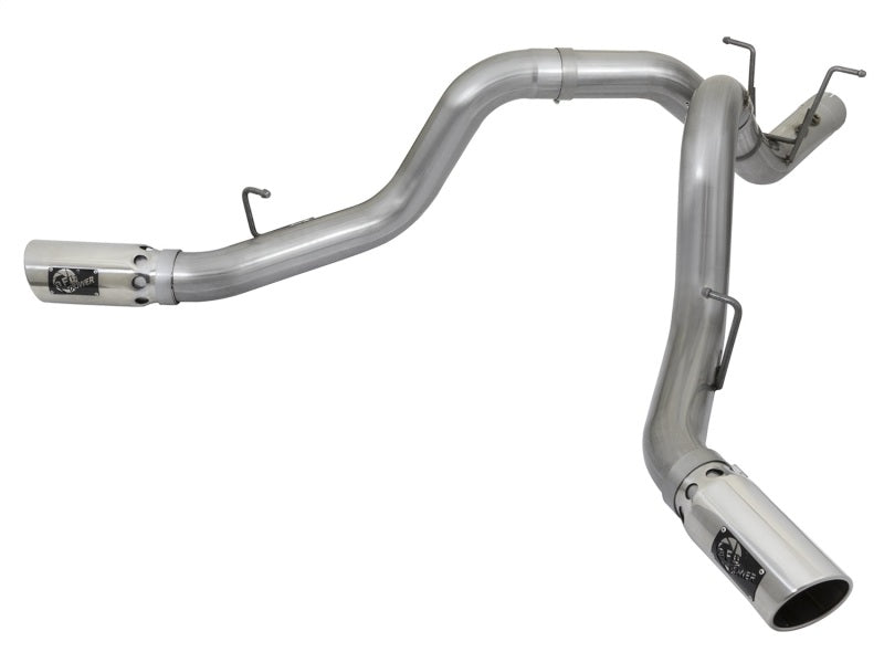 AFE 49-44086-P Bore-HD 4in 409-SS DPF-Back Exhaust w/Dual Polished Tips 2017 fi