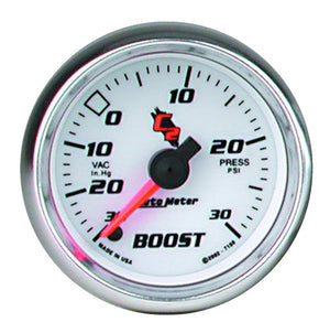 AutoMeter 7159 Autometer C2 52mm 30 PSI Electronic Boost/Vac Gauge