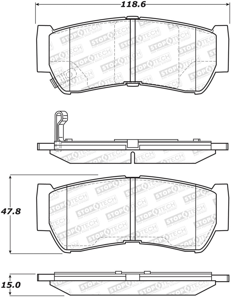 StopTech 308.1297 Street Brake Pads - Front