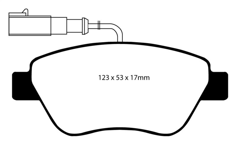 EBC DP21384 fits Fiat 10-11 500 1.4 (Bosch Calipers) Greenstuff Front Brake Pads