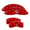 MGP 21192SCRKRD 4 Caliper Covers Engraved Front & Rear Circle K/fits Kia Red Fin