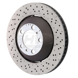 SHW Performance PFR41487 SHW 14-19 fits Porsche 911 GT3 4.0L w/o Ceramic Brake Right Front Drill-Dimp LW Brake Rotor (99135140681)