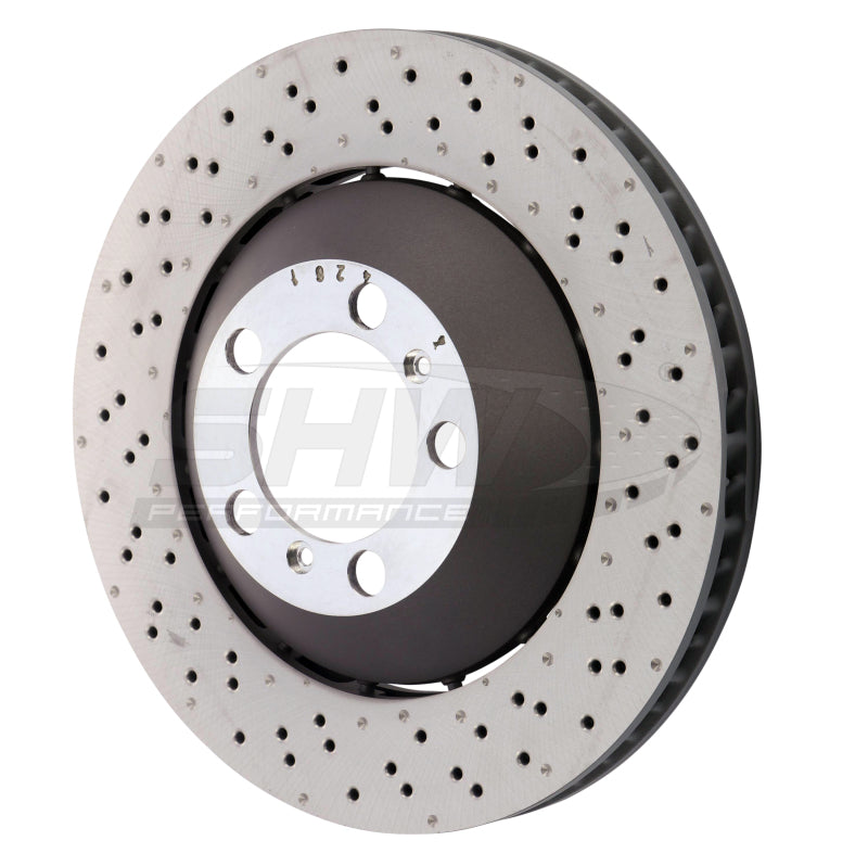 SHW Performance PFR41487 SHW 14-19 fits Porsche 911 GT3 4.0L w/o Ceramic Brake Right Front Drill-Dimp LW Brake Rotor (99135140681)