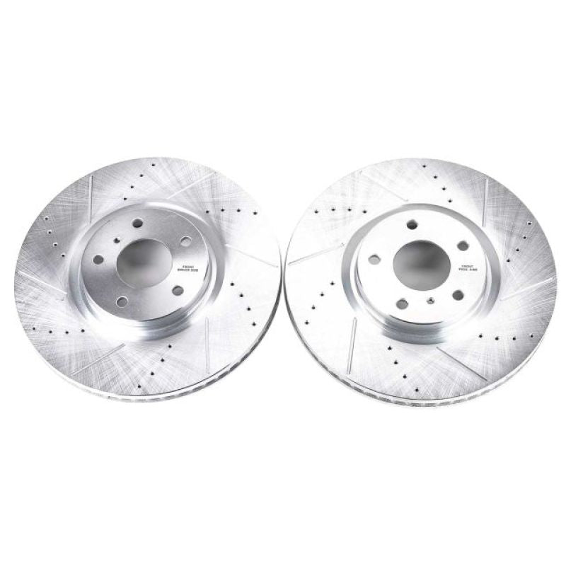 PowerStop fits Infiniti 07-08 G35 Front Evolution Drilled & Slotted Rotors -