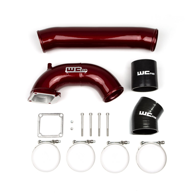 Wehrli 98.5-02 Cummins 5.9L 3.5in Intake Horn & Driver Intercooler Pipe - Fine Texture Black