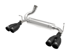 AFE 49-48086-B Series 2.5in 409 SS Axle-Back Exhaust System Black 07-18 fits Je
