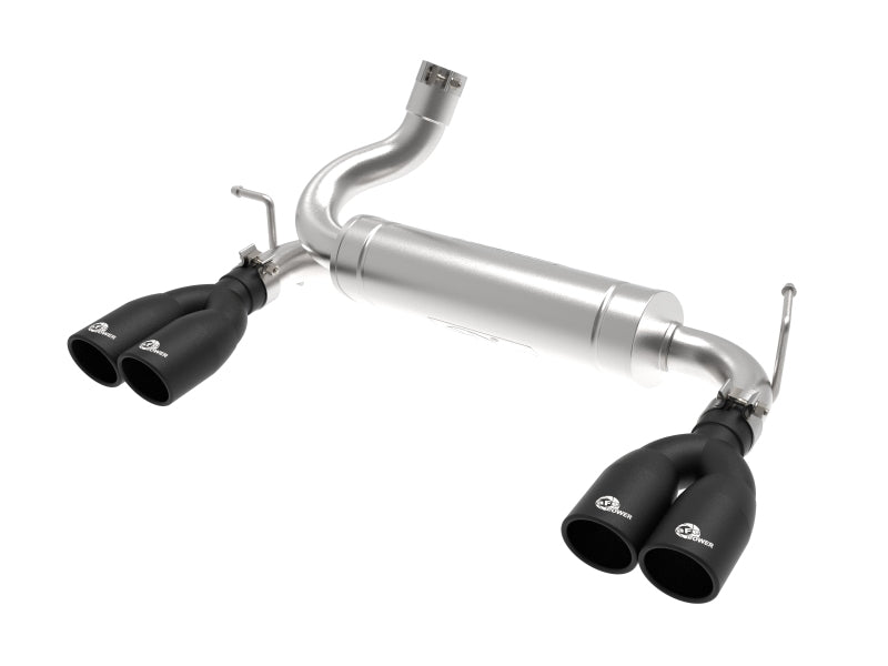 AFE 49-48086-B Series 2.5in 409 SS Axle-Back Exhaust System Black 07-18 fits Je