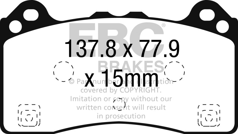 EBC DP22274 2017 fits Ford 16-20 Focus RS Front Greenstuff Brake Pads