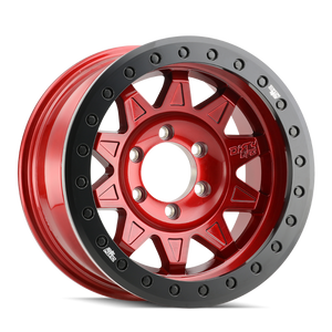 Dirty Life 9302-7973R14 9302 Roadkill Race 17x9/5x127 BP/-14mm Offset/71.5mm Hub Crimson Candy Red Wheel Beadlock