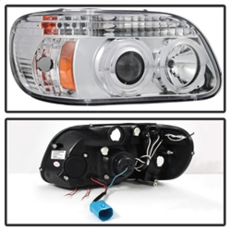 Spyder 5010148 fits Ford 95-01 Explorer 1PC Projector Headlights LED Halo Chrm