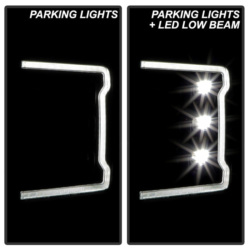 Spyder 5087430 fits Ford 17-18 F-250/F-350/F450 Full LED Headlights Chrome PRO-