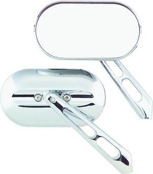 Kuryakyn 1428 Kuryakyn Magnum Mirrors Small Flat Glass Chrome