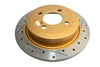DBA 07-16 Mini Cooper (14mm Lug Excl JCW Brakes) Rear Street Series Drill & Slot Rotor w/Gold Hat