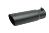 Gibson  500653-B Rolled Edge Slash-Cut Tip - 6in OD/5in Inlet/19in Length - Blac