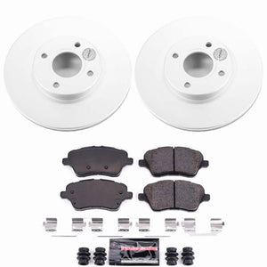 Power Stop 14-19 Ford Fiesta Front Z23 Coated Brake Kit
