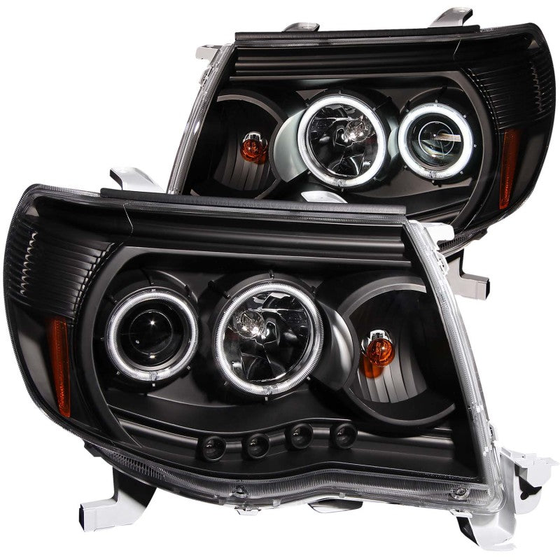 ANZO 121282 2011 fits Toyota 05-20 Tacoma Projector Headlights w/ Halo Black