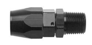 Fragola 190107-BL -8AN Straight Hose End x 1/4 NPT - Black