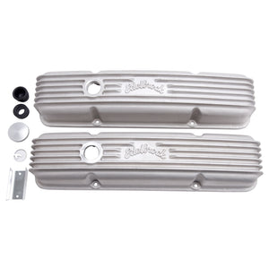 Edelbrock 41449 Valve Cover Classic Series fits Chevrolet 1959-1986 262-400 CI V8 w/ Oil Fill Hole Satin