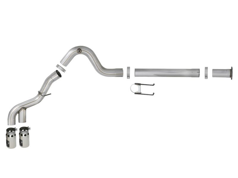 AFE 49-43121-P 15-16 fits Ford F250/F350 6.7L Diesel Rebel XD 4in 409 SS DPF-Ba