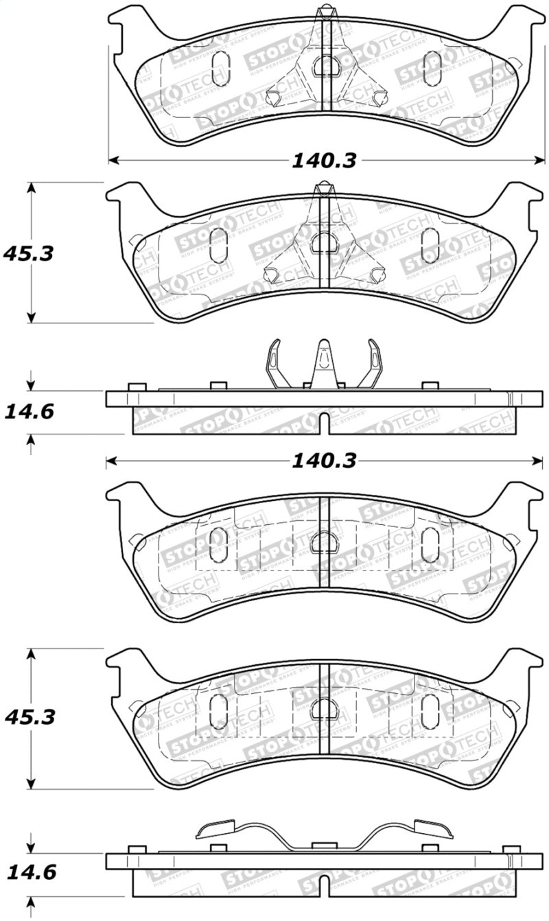 Stoptech 308.0667 Street Brake Pads