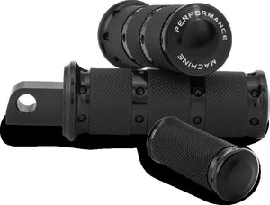 Performance 0035-1161-B Machine Footpegs XLS - Black Ano
