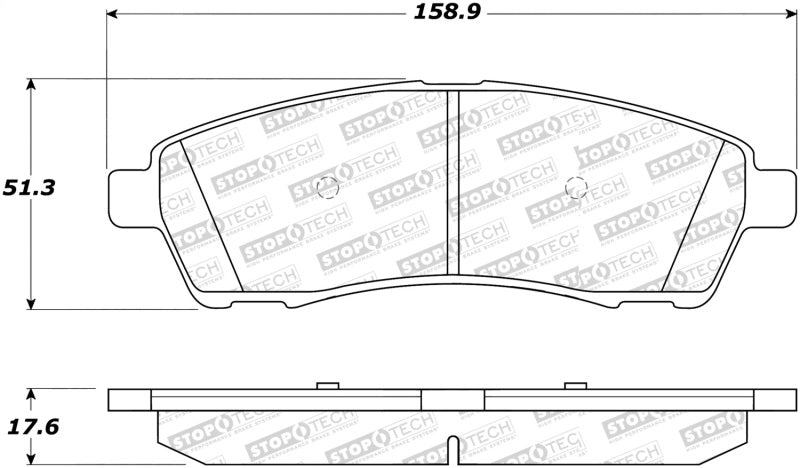 Stoptech 305.0757 Street Select Brake Pads
