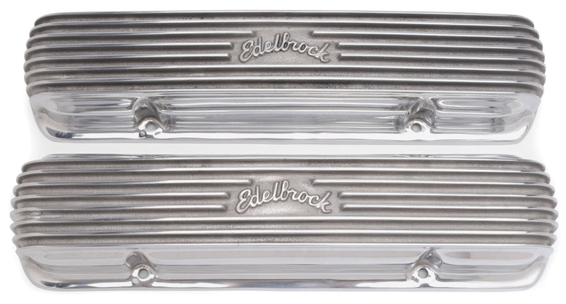 Edelbrock 4130 Valve Cover Classic Series fits Pontiac 1962-1979 301-455 CI V8 Polshed