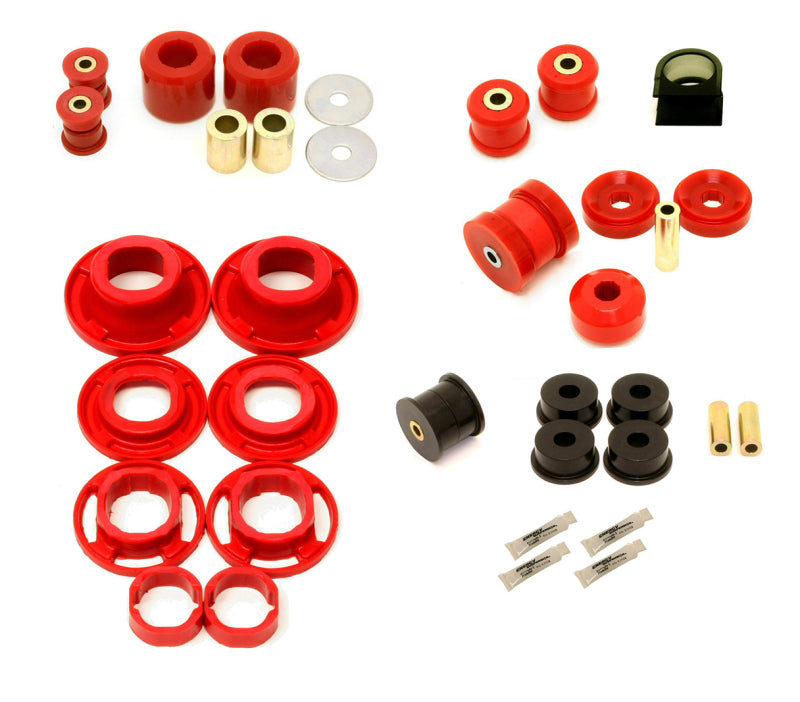 BMR BK042 5th Gen Camaro Street Version Total Suspension Bushing Kit (BK041/BK021/BK022) - Black/Red