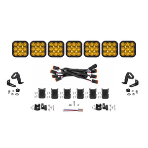 Diode Dynamics DD7213 SS5 Sport Universal CrossLink 7-Pod Lightbar - Yellow Driving