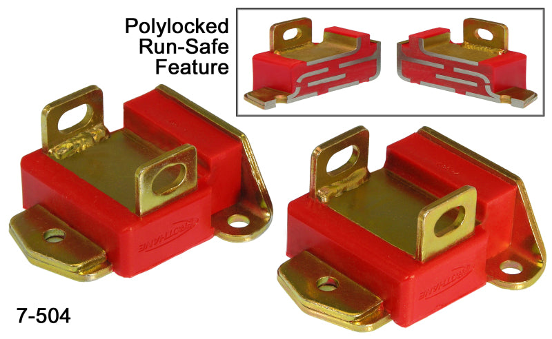 Prothane 7-504 fits GM Motor Mounts - Type A Short - Red