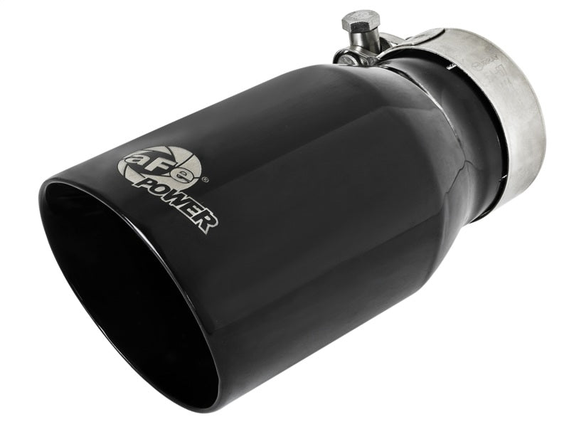 AFE 49T25354-B07 orce-Xp Universal 409 SS Single-Wall Clamp-On Exhaust Tip - Bl