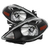 Xtune 9023613 fits Nissan 07-12 Versa Crystal Headlights Black HD-JH-NV07-AM-BK