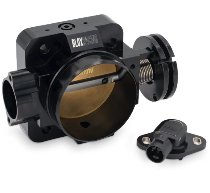 BLOX Racing BXIM-00205-BK-V2 fits Honda B/D/H/F Series Engines 76mm Black Billet Throttle Body V2