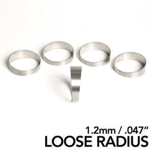 Ticon 109-03201-0004 Industries 1.25in 45 Degree 2.2D/2.75in CLR LR 1.2mm/.047in Wall Titanium Pie Cuts - 5pk