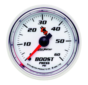 AutoMeter 7105 Autometer C2 52mm 0-60 PSI Mechanical Boost Gauge