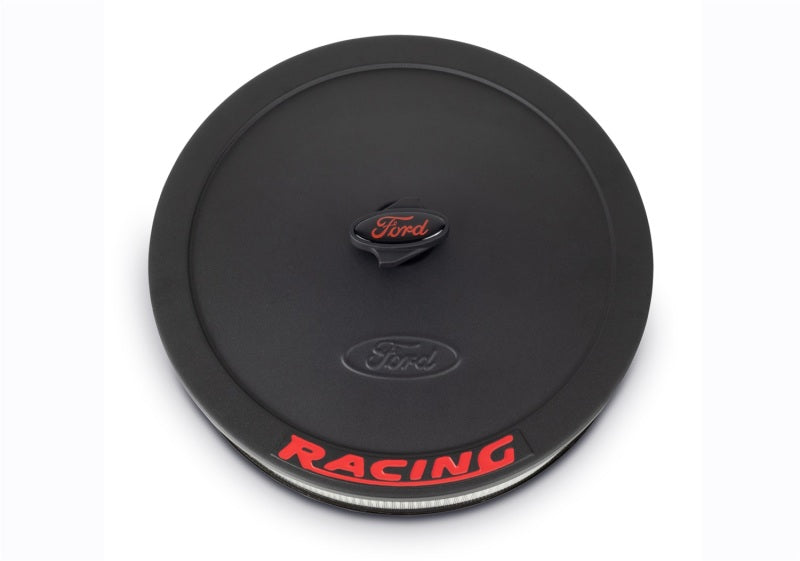 fits Ford 302-352 Racing Air Cleaner Kit - Black Crinkle Finish w/ Red Emblem